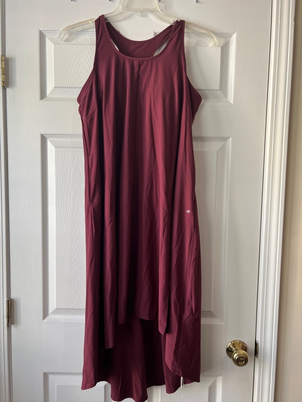HALARA Wine Red High-Low Sleeveless Dress